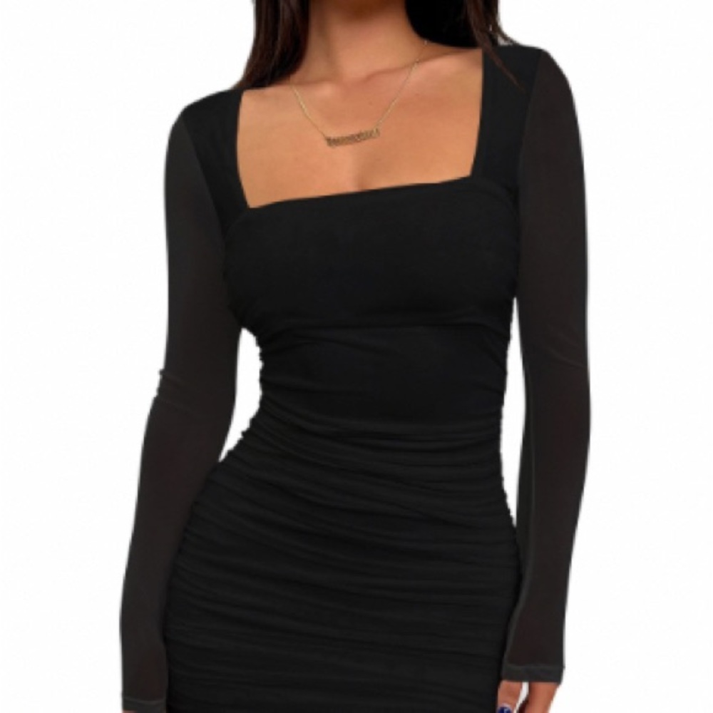 Black mini dress